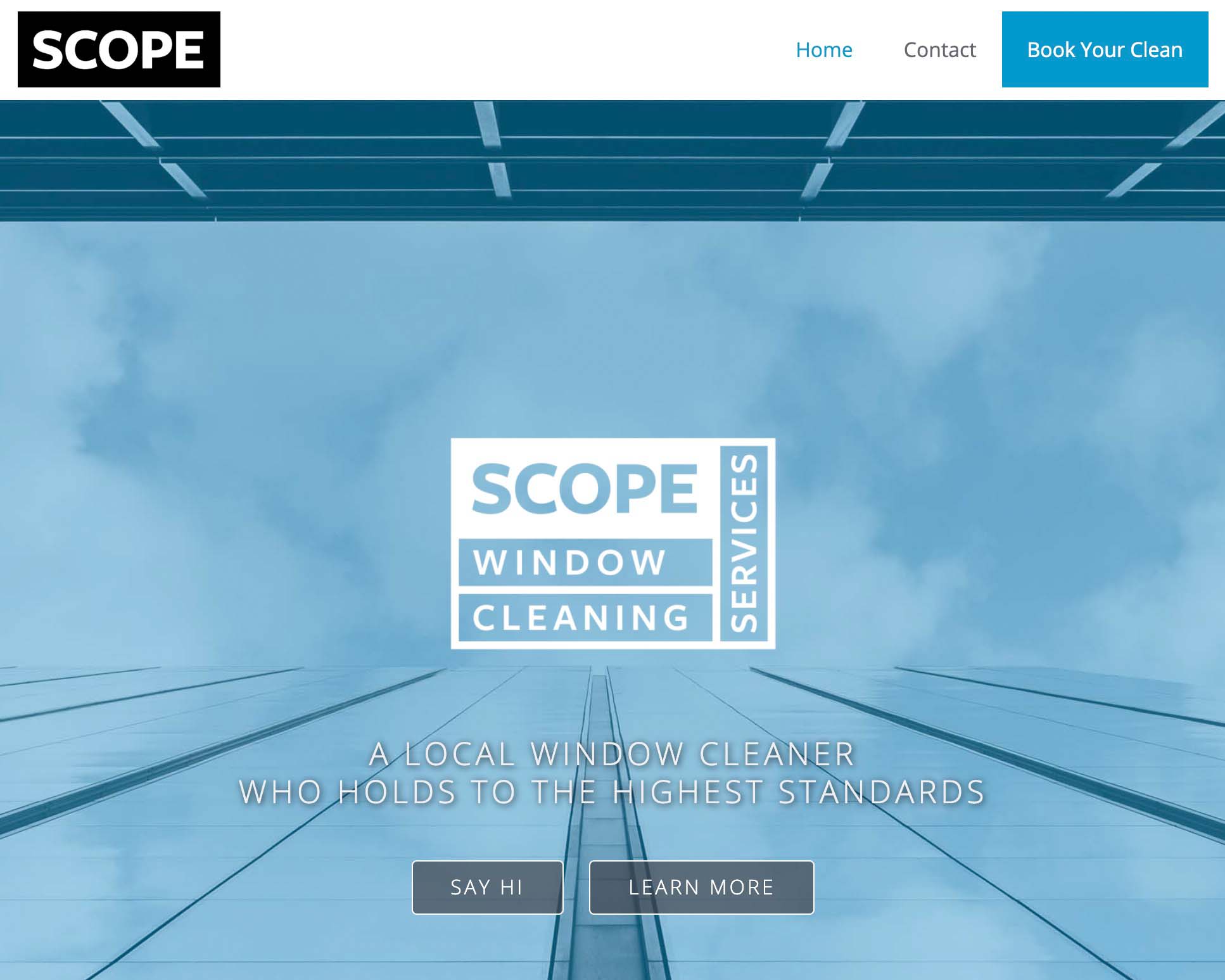Scope window cleaning services website.